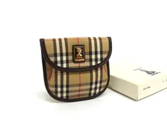 ■極美品■ Burberrys バーバリーズ ノバチェック キャンバス コインパース コインケース 小銭入れ レディース ベージュ系 BM6781
