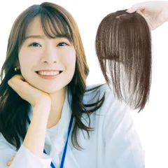 Luce brillare 部分ウィッグ かつら 前髪ウィッグ 人工毛 O型つむじ トップピース ポイントピース 部分かつら バング シースルー ミセス かつら カツラ 女性用 薄毛 脱毛 白髪隠し レディース うぃっぐ 頭頂 [ベージュブラウン] [人工毛]