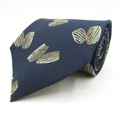 クリッツア ブランド ネクタイ シルク 小紋柄 総柄 メンズ ネイビー KRIZIA 【中古】