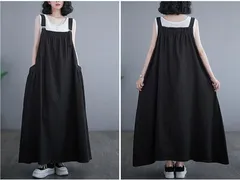 ジャンパースカート レディース デニム 春夏 サロペットスカート 重ね着 キャミワンピース ゆったり ワンピ ワンピース ロングワンピース