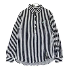 サイズ：4 PEARLY GATES パーリーゲイツ  長袖ポロシャツ ボタンダウン ストライプ柄 グレー系 [240101384031]# ゴルフウェア メンズ ストスト