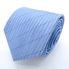 ピエールカルダン ブランドネクタイ ストライプ柄 ドット シルク PO メンズ ブルー Pierre Cardin 【中古】
