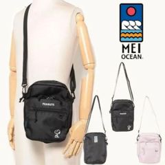 スヌーピーコラボ　 MEI OCEAN PEANUTS メイオーシャン×ピーナッツ スヌーピー ミニバッグ ショルダー バッグ 限定コラボ シンプル カジュアル ユニセックス 斜め掛け