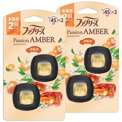 新品 【まとめ買い】ファブリーズ 消臭芳香剤 車用 イージークリップ パッションアンバー 2.2mLｘ4個