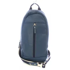 コーチ COACH ヘリテージウェブ レザー スリング ボディバッグ ショルダーバッグ ロゴ型押し チャーム付き 青 ブルー F70811 /KW ■GY18のサムネイル