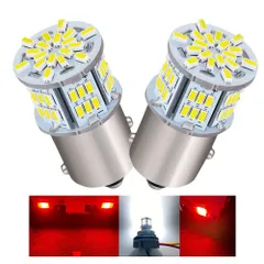 【人気商品】Discover winds S25 G18 1157 ダブル 超高輝度 LEDバルブ 54LED ブレーキランプ テールランプ 12V 24V 兼用 バイクからトラックまで！ 2個セット ホワイト
