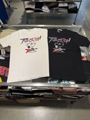 LUMBER（ランバー）SNOOPY PRINT T-SHIRTS スヌーピーTシャツ　ROCK ON　ホワイト、ブラック　251631