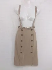 ◇ ◎ one after another NICE CLAUP サス付き 2WAY 膝下丈 ラップ巻き スカート 表記なし ベージュ レディース P  【中古】 【1209090005165】