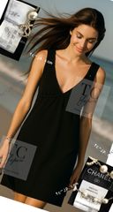 シャネル CHANEL ブラック 黒 ウール シルク 着心地抜群の テリー生地 ワンピース 春夏 サマー ドレス CCボタン大 カールラガーフェルド 美人見え 36