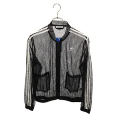 adidas (アディダス) メッシュ ジップアップブルゾン ジャケット ブラック DX3694のサムネイル