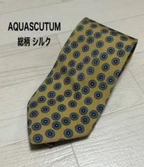 アクアスキュータム AQUASCUTUM  ネクタイ  総柄  シルク