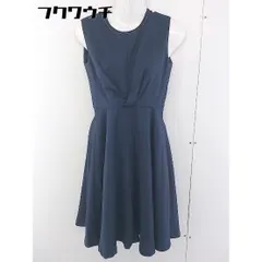 ◇ COUTURE MAISON URBAN RESEARCH バックジップ ノースリーブ 膝下丈 ワンピース サイズ38 ネイビー レディース  【1109240006250】のサムネイル