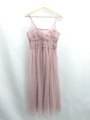 ◇ ⊂ mystic ミスティック シャーリング チュール ロング キャミワンピース サイズ1 ピンク系 レディース E  【1504240004129】