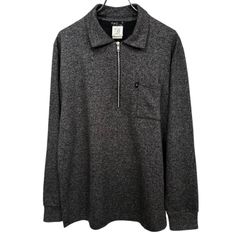 90's agnes b. homme Halfzip Sweat Made in FRANCE 90s 90年代 アニエスベー フランス製 ハーフジップスウェット スウェット スウェットポロシャツ ポロシャツ メランジェ archive アーカイブ