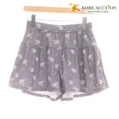 ■ FILA フィラ テニスウェア キャロットパンツ ボトムス ラケット柄 総柄 ロゴ プリント レディース M グレー タグ付き 未使用