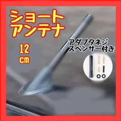 B006　黒　ショートアンテナ 車  12cm 純正交換 カスタム 汎用 高感度