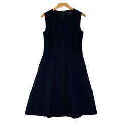 M-PREMIER エムプルミエ Aライン パイピングワンピース size36/ネイビー