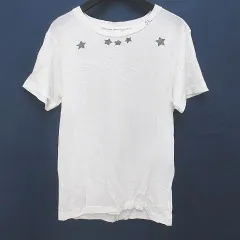サンローラン パリ SAINT LAURENT PARIS 半袖 カットソー XS 白系 ホワイト 星柄 スター プリント 綿 コットンのサムネイル