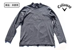 新品｜未使用｜キャロウェイ｜Callaway｜ロゴプリントストレッチ天竺長袖モックネックシャツ｜メンズゴルフウェア｜M