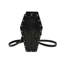 【在庫処分】調節可 バッグ クロス レザーバッグ お財布 携帯ポーチ 小物収納 ハロウィン アクセサリー クロスボディバッグ 棺型 男女兼用 ショルダーバッグ レデイース お出かけ [JIANGWEI]