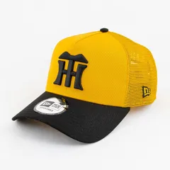 【ニューエラ正規品】ニューエラ NEWERA 帽子 9FORTY A-Frame トラッカー 阪神タイガース Aゴールド ブラックバイザー(商品番号：14524980)