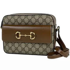 【在庫一掃】 グッチ GUCCI ホースビット 1955 スモール ショルダーバッグ クロスボディバッグ GGスプリーム ブラウン 645454 レディース 【中古】