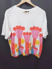 ◇ ⊂　Φ UNIQLO ユニクロ　マリメッコ コットン100%　半袖 Ｔシャツ　カットソー サイズM マルチ レディース P  【1409250009549】