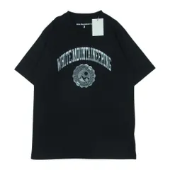 WHITE MOUNTAINEERING ホワイトマウンテニアリング 23SS WM2371514 FLOCKY PRINTE T-SHIRT カレッジロゴ フロッキープリント 半袖 Tシャツ ブラック系 3【中古】のサムネイル