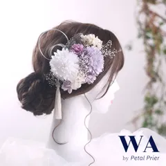 髪飾り【ラベンダー】ドライフラワー ブライダル ウェディング 成人式 K-22