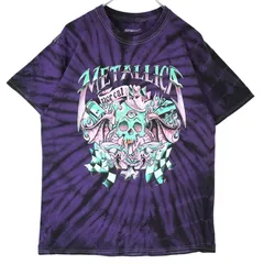メタリカMetallicaバンドTシャツバンTアーティストTロックTタイダイ染めNORCAL紫パープル黒ブラックミントカラーピンクパステル骸骨どくろvintageヴィンテージ40401