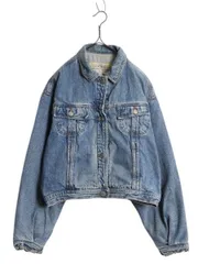 【お得なクーポン配布中!】 90s バナナリパブリック デニム トラッカー ジャケット レディース M / オールド Safari&Travel ジージャン ライナー付き ショート丈 短丈
