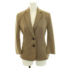 ローレンラルフローレン LAUREN RALPH LAUREN テーラードジャケット シングル ヘリンボーン XS ベージュ 茶 ブラウン /KQのサムネイル