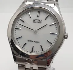 CITIZEN シチズン エコドライブ ホワイト文字盤 E030-L20646 腕時計 シルバー　稼働無し Eco-Drive　watch　クォーツ　Quartz
