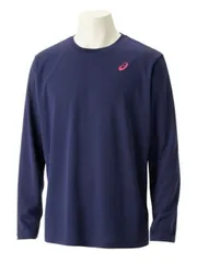 asics アシックス ES DRY ONEPOINT LS SHIRT ピーコートXクラシックレッド 2XL 2031E018 401 | スポーツ メンズ 2XL 紺 レッド 赤 服 衣類 衣料品ウェア ウエア フィットネスウェア シャツ 長袖 ドライ ワ