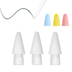【在庫処分】ペン先 交換用 【アップルペンシル第1世代、第2世代、USB-C、Pro対応】 Pencil 純正品と同じ素材を使用し、かけも書き地もまるで、純正ペン！さらに3つのカスタムチップで、4種の描き地を体験できる！ Pencil Tips Appl