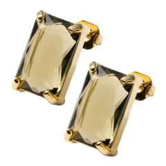 【グレー×ピアス】[Cream dot. クリームドット公式] ピアス レディース  金属アレルギー ニッケルフリー 大粒ビジュー ガラス 多面カット スクエア スタッド メタル 大人 華やか 