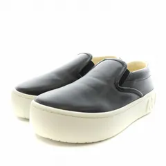 マルニ MARNI スリッポン シューズ ロゴ レザー 38 黒 ブラック SNZW010703 /AN11のサムネイル