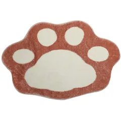 ISEFUJI 肉球マット ネコ足デザイン ラグ ふわもこ 洗える 40×60cm 滑り止め付 (ピンク) [ピンク]