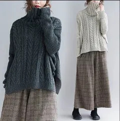 トップス カットソー ニットソー セーター ミディアム丈 袖あり 長袖 ボリューム袖 ドルマンスリーブ フレアスリーブ ホルンスリーブ 萌袖 タートルネック フレア セミフレア 細身 ストレート ワイド Aライン Iライン スマート 伸縮性 かわいい 大人可愛