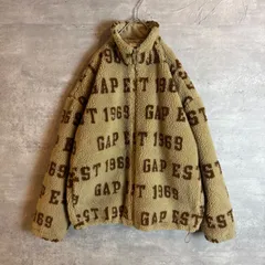 人気 GAP ボアジャケット アウター 1969年ロゴ入り ユニセックス Mサイズ