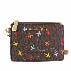 マイケルコース MICHAEL KORS ジェットセット JET SET カードケース 定期入れ ポーチ 総柄 ブラウン 32T0GJ6P1U /TKのサムネイル