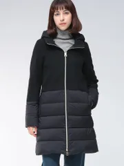 HERNO (ヘルノ) ウール 切り替え フルジップ ダウンコート