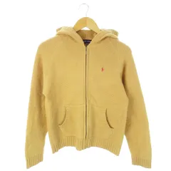 ラルフローレン RALPH LAUREN ニットパーカー ジップアップ ワンポイント ポニーロゴ刺繍 男の子 ボーイズ 160 茶 ブラウン /AO17