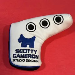 スコッティキャメロン　新作パターカバー　ホワイト❎ブルーDOG 検索スコッチキャメロンパターカバー