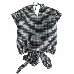 トゥモローランド TOMORROWLAND BACCA ラミーギンガムチェック ブラウス トップス ブルー サイズ36 レディース 【中古】