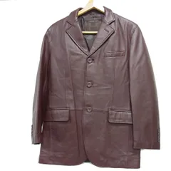 ☆FEDI フェディ ラムレザー ジャケット 3Bジャケット 羊革 テーラードジャケット メンズ