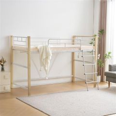 マットレス付き】ロフトベッド 耐荷重150kg 高さ125cm 耐震 収納