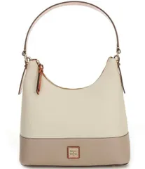 【送料無料】 ドーネイアンドバーク レディース ショルダーバッグ バッグ Color Block Leather Hobo Shoulder Bag BONE/LT TAUPE