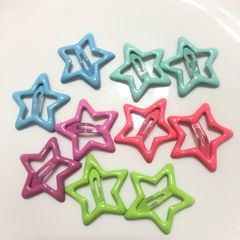 パッチンピン スリーピン ヘアピン 星 スター 5色×2ペア 10個セット A