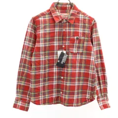 未使用 Rodeo Crowns ロデオクラウンズ チェック柄 長袖 コットンシャツ 1 レッド系 タグ付き レディース 古着